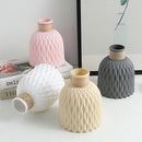 Rope Plastic Vase Flower Arrangement DIY Flowerpot Living Room Porcelain Imitation Flower Ware Home Decoration Ornaments.