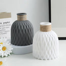 Rope Plastic Vase Flower Arrangement DIY Flowerpot Living Room Porcelain Imitation Flower Ware Home Decoration Ornaments.