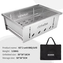Portable Stainless Steel Grill, Outdoor Folding Table Wood Stove, for Camping and Barbecue IGT MasterGrill.