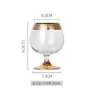 Foreign Crystal High Glass Phnom Penh with Silver Rim for Brandy, Champagne, Red Wine, and Water, for Home Dining Table.