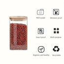 Airtight Glass Storage Jar with Bamboo Lid.