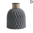 Rope Plastic Vase Flower Arrangement DIY Flowerpot Living Room Porcelain Imitation Flower Ware Home Decoration Ornaments.