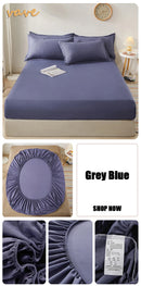 100% Cotton Fitted Sheet with Elastic Bands Non Slip Adjustable Mattress Covers for Single Double King Queen Bed,140/160/200cm.
