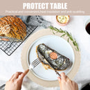 Round Braided Placemats Set of 6 Washable PP/PET Heat Resistant 34cm Table Place Mat for Kitchen Xmas Dining Table Party Decor.