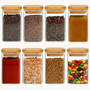 Airtight Glass Storage Jar with Bamboo Lid.
