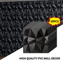 20PCS 3D Wall Panels 30x30cm Indoor Wall Decoration for Living Room Bedroom Hotel Office Mural.