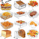 🔥Air Fryer Baking Rack Metal Square/Round/Rectangle Oven Grill Racks.