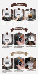 Semi Automatic Espresso Coffee Machine Temperature Adjustable Cold/Hot.