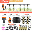 10M-30M Outdoor Misting Cooling System Garden Irrigation Watering 1/4'' Brass Atomizer Nozzles 4/7mm Hose for Patio Greenhouse.