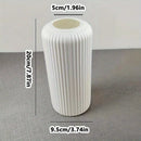 1pc Chic Striped Ceramic-Look Plastic Vase for Flowers - Durable, Easy-to-Place Decorative Floral Display Piece.