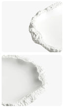 Simple Solid Color Tableware Porcelain Pasta Steak Plate Dinner Plate Creative Kitchen Irregular Serving Tray Cooking Dishes.