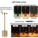 Classic USB Rechargeable Table Lamp Night Light, with Stepless Brightness Adjustment, Touch 3-Color Bedside Lamp.