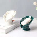 New 1 ceramic Leay shower soap holder, bathroom and kitchen supplies shape box, drain hole tray, storage board.