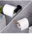Adhesive Toilet Paper Roll Holder Organizer Wall Mount Storage Stand Bathroom No-Drill Tissue Towel Dispenser Stainless.