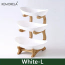 Modern Creative Basket for Dried Fruits, Candy Dish, Cake Stand, Salad Bowl ™ 2/3 Layer Wooden Fruit Plate.