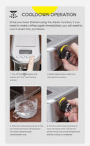 Semi Automatic Espresso Coffee Machine Temperature Adjustable Cold/Hot.