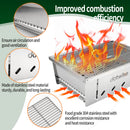 Portable Stainless Steel Grill, Outdoor Folding Table Wood Stove, for Camping and Barbecue IGT MasterGrill.
