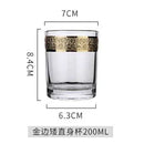 Foreign Crystal High Glass Phnom Penh with Silver Rim for Brandy, Champagne, Red Wine, and Water, for Home Dining Table.