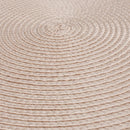 Round Braided Placemats Set of 6 Washable PP/PET Heat Resistant 34cm Table Place Mat for Kitchen Xmas Dining Table Party Decor.