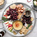 20cm Round Metal Dish Camping Stainless Steel 304 Serving Dinner Plates 4 Pack with alleco cotton bag for BBQ, Snack, Salad.