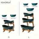 Modern Creative Basket for Dried Fruits, Candy Dish, Cake Stand, Salad Bowl ™ 2/3 Layer Wooden Fruit Plate.