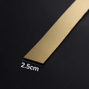 5/10 Meter Gold Wall Sticker, Smooth Stainless Steel Strip, Self-Adhesive, Decorative Mirrors for Living Room, Luxe Wall Edge Strip.