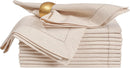 Set of 6 Hemstitched Linen Napkins Chistmas Cloth Napkins Nature Color Dinner Napkins Washable Flax Cloth Napkin.