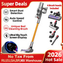 ABIR VC205 Cordless Portable Vacuum Cleaner, 27,000PA, Touch Screen, Smart Dust Sensor, Automatic Speed Control for Cleaning Beds and Carpets at Home, Intelligent Detection. Visible Performance.