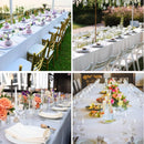 White Table Cloth Stain Resistant Decorative Washable Polyester Rectangle Tablecloths for Dining Table Parties and Wedding.