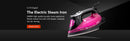 Portable Electric Steam Iron for Clothes, Adjustable with Ceramic Base by Sonifer.