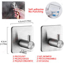Adhesive Toilet Paper Roll Holder Organizer Wall Mount Storage Stand Bathroom No-Drill Tissue Towel Dispenser Stainless.