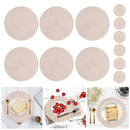 Round Braided Placemats Set of 6 Washable PP/PET Heat Resistant 34cm Table Place Mat for Kitchen Xmas Dining Table Party Decor.
