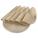 Round Braided Placemats Set of 6 Washable PP/PET Heat Resistant 34cm Table Place Mat for Kitchen Xmas Dining Table Party Decor.