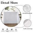 White Table Cloth Stain Resistant Decorative Washable Polyester Rectangle Tablecloths for Dining Table Parties and Wedding.