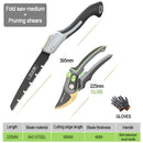 AIRAJ Plant Trim Garden Pruning Shears Horticulture Pruner Cut Shrub Garden Scissor Tool Branch Shear Orchard Folding Saw Set.