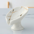 New 1 ceramic Leay shower soap holder, bathroom and kitchen supplies shape box, drain hole tray, storage board.
