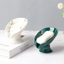 New 1 ceramic Leay shower soap holder, bathroom and kitchen supplies shape box, drain hole tray, storage board.