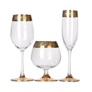 Foreign Crystal High Glass Phnom Penh with Silver Rim for Brandy, Champagne, Red Wine, and Water, for Home Dining Table.