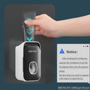 MENGNI Automatic Toothpaste Dispenser Wall-Mounted Bathroom Toothpaste Squeezer Punch-Free Toothbrush Holder Rack Bathroom Acces.
