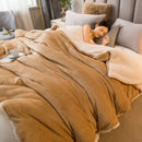 Wool Throw Blanket Keep Warm Winter Bed Blankets Double Sided Queen Duvet Cover Camping Double Bed Cover Bedspread On The Bed.
