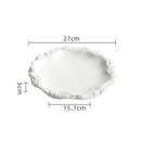 Simple Solid Color Tableware Porcelain Pasta Steak Plate Dinner Plate Creative Kitchen Irregular Serving Tray Cooking Dishes.