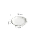 Simple Solid Color Tableware Porcelain Pasta Steak Plate Dinner Plate Creative Kitchen Irregular Serving Tray Cooking Dishes.
