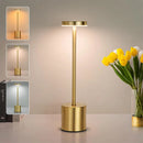 Classic USB Rechargeable Table Lamp Night Light, with Stepless Brightness Adjustment, Touch 3-Color Bedside Lamp.