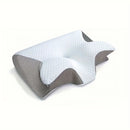2025 Ergonomic Neck Horn Pillow for Side,Shoulder Relaxation, Soft Yet Firm Support,Back and Stomach Sleepers - Contoured Design.