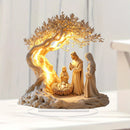 2D Flat Prayer under Moonlight Tree Decoration Religious Theme Popular Culture Inspired Home Office Desk Artwork Gift.