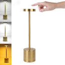 Classic USB Rechargeable Table Lamp Night Light, with Stepless Brightness Adjustment, Touch 3-Color Bedside Lamp.