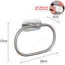 Adhesive Toilet Paper Roll Holder Organizer Wall Mount Storage Stand Bathroom No-Drill Tissue Towel Dispenser Stainless.