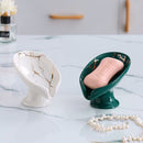 New 1 ceramic Leay shower soap holder, bathroom and kitchen supplies shape box, drain hole tray, storage board.