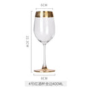 Foreign Crystal High Glass Phnom Penh with Silver Rim for Brandy, Champagne, Red Wine, and Water, for Home Dining Table.