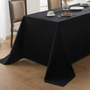 White Table Cloth Stain Resistant Decorative Washable Polyester Rectangle Tablecloths for Dining Table Parties and Wedding.